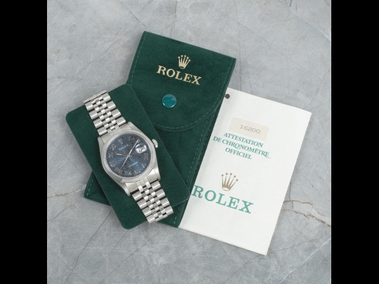 Ролекс (Rolex) Datejust 36 Blu Jubilee Blue Jeans Roman - Rolex Guarantee 16200